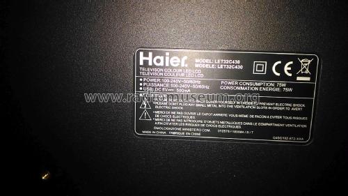 TV LCD Led 32' HD ready LET32C430; Haier; Qingdao (ID = 2035323) Televisore