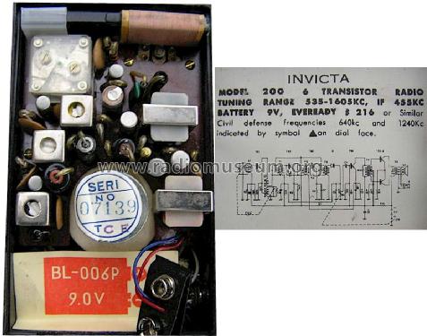 Invicta Six Transistor 200; Unknown - CUSTOM (ID = 396678) Radio