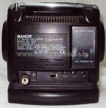 Manor 502R; Unknown to us - (ID = 1258659) TV Radio