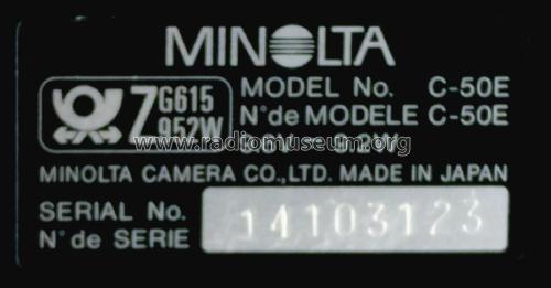 Minolta Camcorder C-50E; Minolta; Osaka (ID = 2413643) R-Player