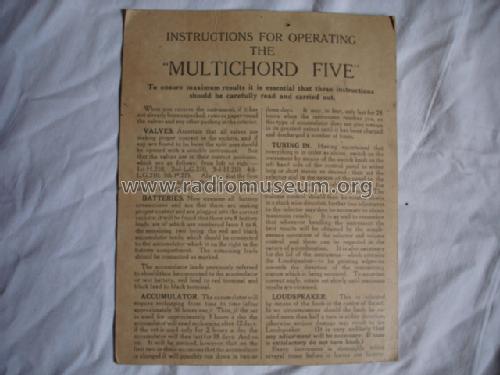 Multichord Five ; Unknown - CUSTOM (ID = 1039985) Radio