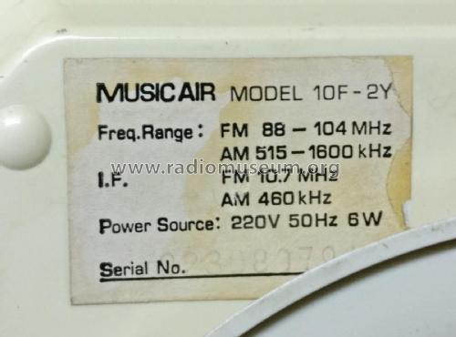 Music Air Digital Clock Radio 10F-2Y; Unknown - CUSTOM (ID = 2263440) Radio