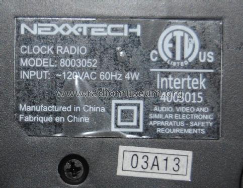 NEXXTECH Dual Wake Clock Radio 8003052; The Source Radio (ID = 2665406) Radio