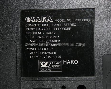 CD Sound System PCD-6000; Osaka Marke, Kansai (ID = 1172522) Radio