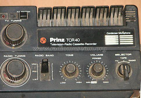 Prinz Television-Radio Cassette-Recorder TCR40; Unknown - CUSTOM (ID = 1220427) Fernseh-R