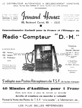 Radio-Compteur 'D.-H.' Commutateur à pièces; Unknown - CUSTOM (ID = 1489651) Divers