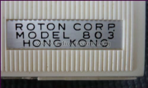 Roton 8 Transistor 803; Unknown - CUSTOM (ID = 1479706) Radio