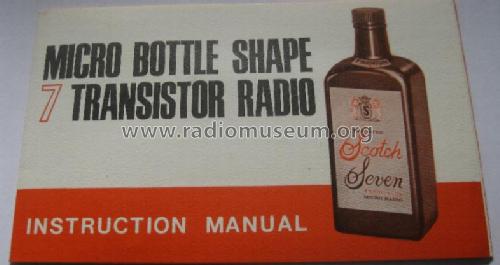Scotch Seven Micro Bottle Radio ; Unknown - CUSTOM (ID = 866098) Radio