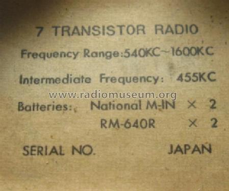 Scotch Seven Micro Bottle Radio ; Unknown - CUSTOM (ID = 866099) Radio