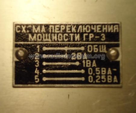 Speaker box GR-3 {ГР-3}; Unknown - CUSTOM (ID = 860945) Bauteil