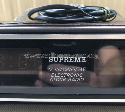 Supreme MW/LW/VHF Electronic Clock ; Unknown - CUSTOM (ID = 2905621) Radio