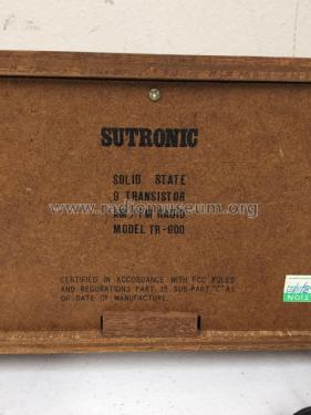 Sutronic 9 transistor Solid State Instant On TR-600; Unknown - CUSTOM (ID = 2310000) Radio