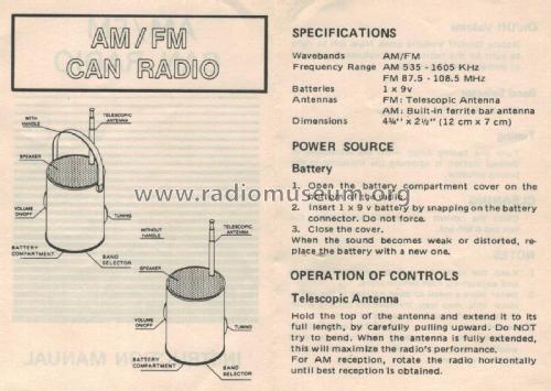 Tabasco AM/FM Can Radio ; Unknown - CUSTOM (ID = 2182131) Radio