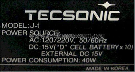 Tecsonic Super Jumbo J-1; Unknown - CUSTOM (ID = 657159) Radio