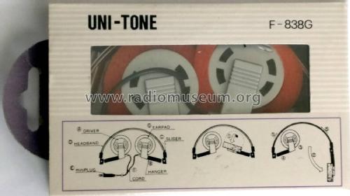 UNI-TONE Stereo Headphone F-838G; Unknown - CUSTOM (ID = 2161930) Speaker-P