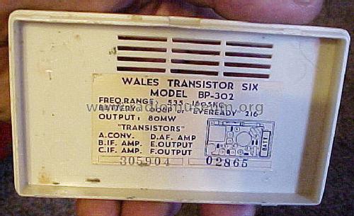 Wales Six Transistors BP-302; Sharp; Osaka (ID = 1482121) Radio