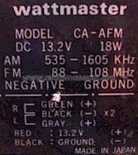 Wattmaster CA-AFM; Unknown - CUSTOM (ID = 536802) Car Radio