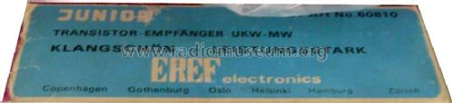 Eref electronics Junior 60810; Unknown Europe (ID = 1215566) Radio