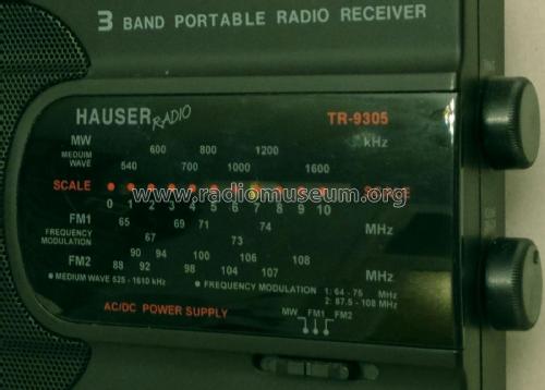 Hauser 3 Band Portable Radio Recevier TR-9305 / HFM-923; Unknown Europe (ID = 2331673) Radio