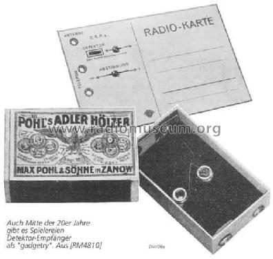 Reklame - Detektoren ; Unknown Europe (ID = 1541) Galène