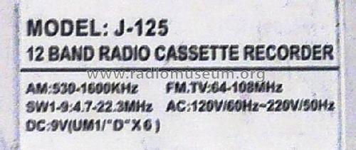 Quantum FX 12 Band Radio Cassette Recorder J-125; Unknown to us - (ID = 1935925) Radio