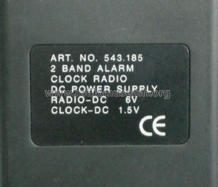 2 Band Alarm Clock Radio Art. No. 543.185; Unknown to us - (ID = 2291820) Radio