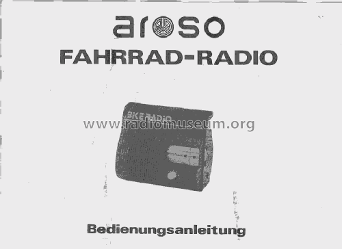 Bike Radio Aroso 29.766; Unknown to us - (ID = 1324545) Radio