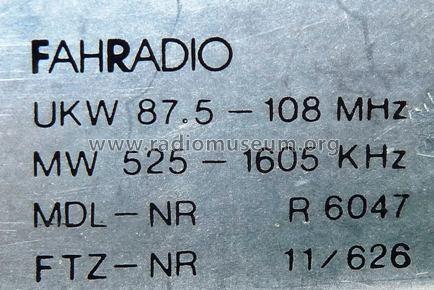 Fahradio R 6047; Unknown to us - (ID = 697017) Radio