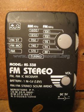 Losec AM/FM Stereo Solar Radio AS 338; Unknown to us - (ID = 2073084) Radio