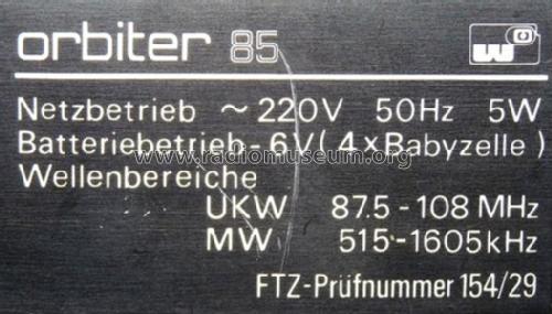 Orbiter 85; Unknown to us - (ID = 719997) Radio