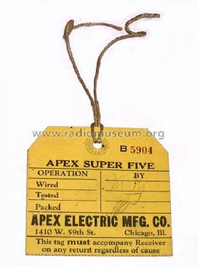 Apex Super five ; Apex Electric, Pool; (ID = 56192) Radio