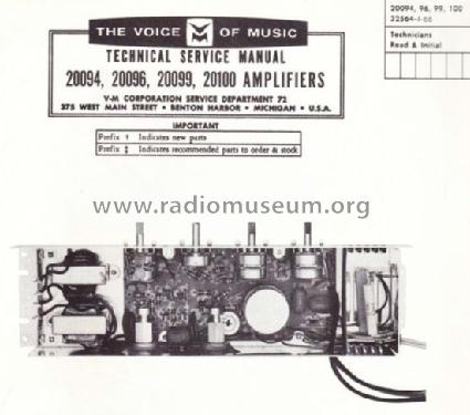 Amplifier 20099; V-M VM Voice of (ID = 1087250) Ampl/Mixer