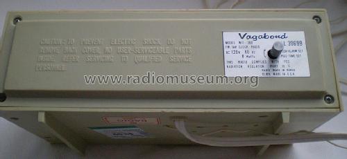 Vagabond FM/AM Clock Radio M11-360; Vaga Manufacturing (ID = 1239089) Radio