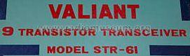 9 Transistor Transceiver STR-61; Valiant Watch Ltd.; (ID = 553936) Citizen