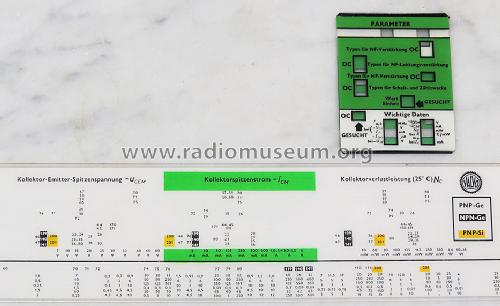 Transistordaten-Schieber ; Valvo GmbH, (ID = 1714872) Equipment