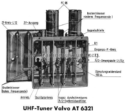 UHF-Tuner AT 6321 /01 /01S /02 /11 - A3 143 98 - A3 192 95; Valvo GmbH, (ID = 584379) mod-past25