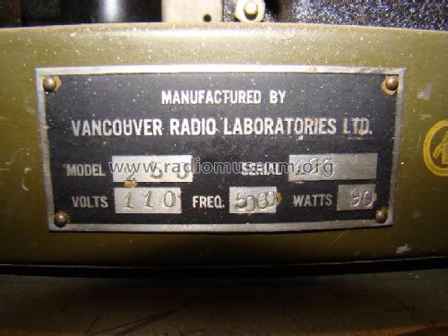 VRL Receiver ; Vancouver Radio or (ID = 1083720) Radio