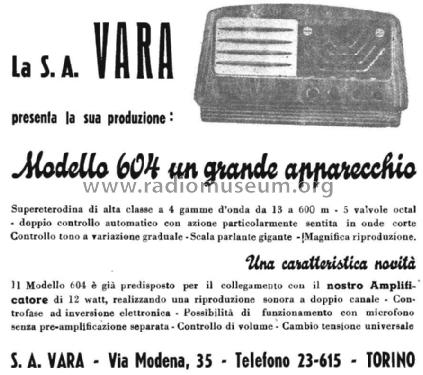 Laetitia 604; Vara; Torino (ID = 2463689) Radio