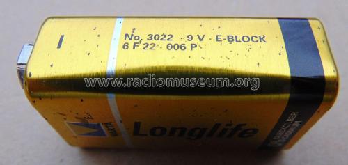 Longlife No. 3022 9V E-Block 6F22 . 006P; Varta Accumulatoren- (ID = 2614892) Aliment.