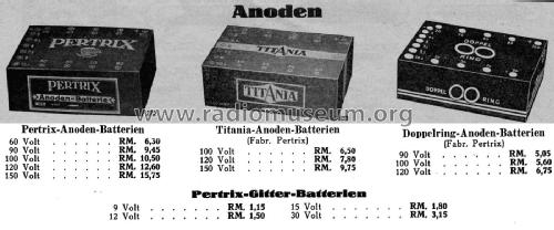 Anodenbatterie Pertrix 272; Varta Accumulatoren- (ID = 1739756) Strom-V
