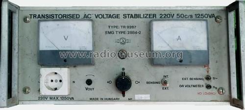Transistorised 'AC' Voltage Stabilizer TR9267/2884-2; Vas- és Müszeripari (ID = 2555780) Power-S