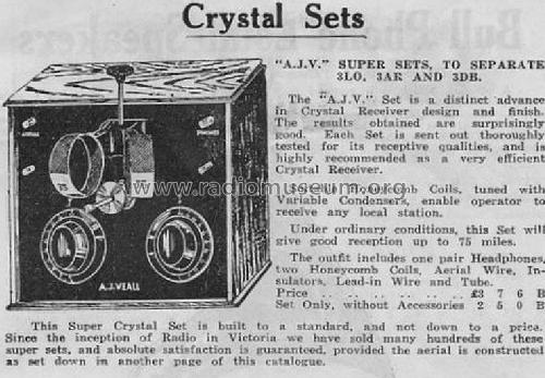 Crystal set ; Veall, Arthur J. Pty (ID = 2164207) Crystal
