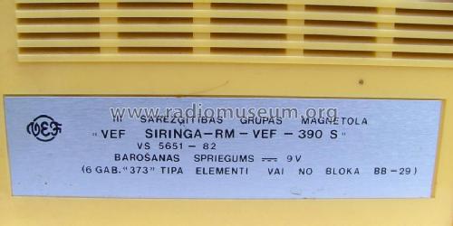 VEF Siringa RM-390s ; VEF Radio Works (ID = 537343) Radio