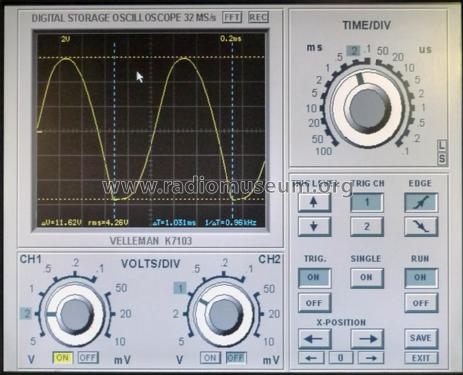 Oscilloscope PC à mémoire numérique K7103; Velleman, SA; Legen (ID = 1187383) Equipment