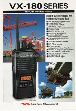 UHF Hand-held VX-180EU; Vertex Standard Co. (ID = 2637673) Commercial TRX