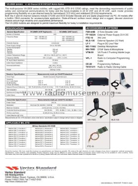 VHF Transceiver VX-2000V; Vertex Standard Co. (ID = 2883577) Amat TRX