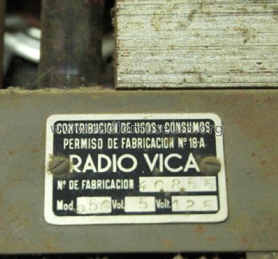 550; Vica Talleres, (ID = 1433548) Radio