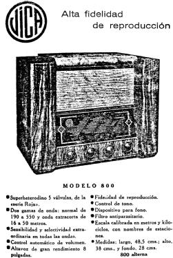 800; Vica Talleres, (ID = 2451061) Radio