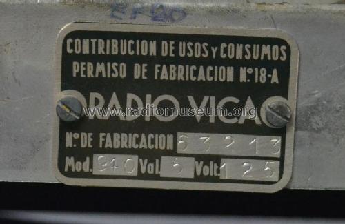 940; Vica Talleres, (ID = 1791507) Radio