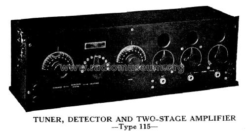 Tuner, Detector and Two-Stage Amplifier Type 115; Victor Radio Corp.; (ID = 1185728) Radio